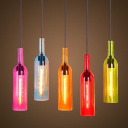 Bottle pendant light