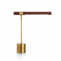 Walnut wood table lamp
