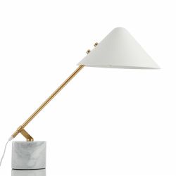 Northern Europe matte white table lamp