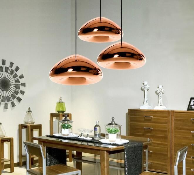 Rose gold hanging light
