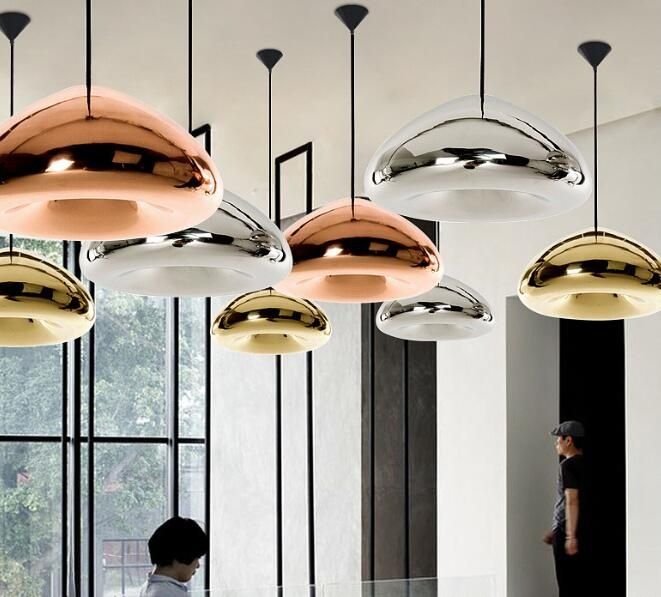 Rose gold hanging light