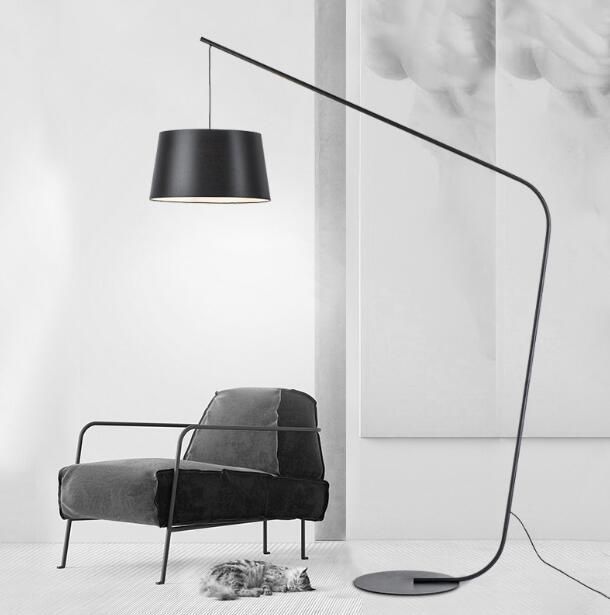 Powdercoated black floor lamp