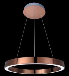 Rose gold LED ring pendant light