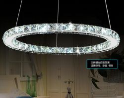 LED one ring crystal pendant light