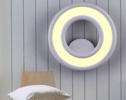 Round LED acrylic wall light