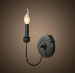 Wrought iron wall lamp