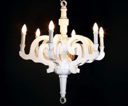 White resin pendant light
