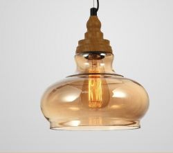 Glass pendant light