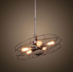 Fan industrial pendant light