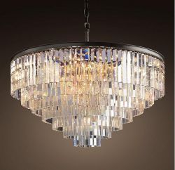 Vintage crystal pendant light