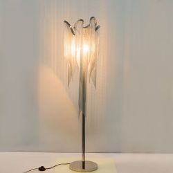 Aluminium chain floor lamp