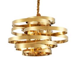 Stainless steel ring pendant light