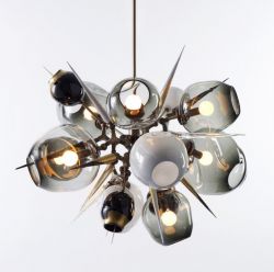 Originality Smoky grey glass chandelier