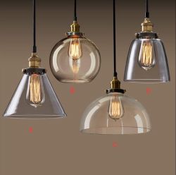 Glass pendant light