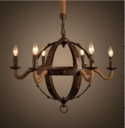 Wrought iron loft pendant light