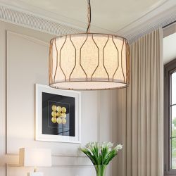 Pendant light with fabric shade