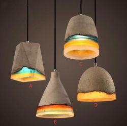 Concrete pendant lamp