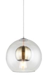 Copper glass pendant light