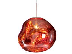 Red glass pendant light