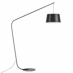 Powdercoated black floor lamp