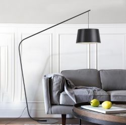 Powdercoated black floor lamp