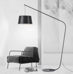Powdercoated black floor lamp