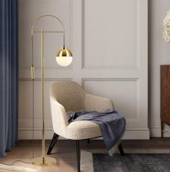 Northern Europe brass finish floor lamp