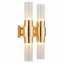 Column glass wall sconce