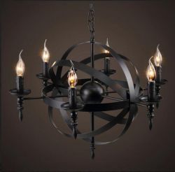 Wrought iron pendant lamp