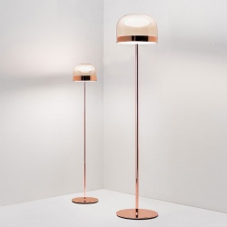 Rose gold floor lamp for bedside