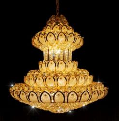 Large luxury hotel crystal chandelier